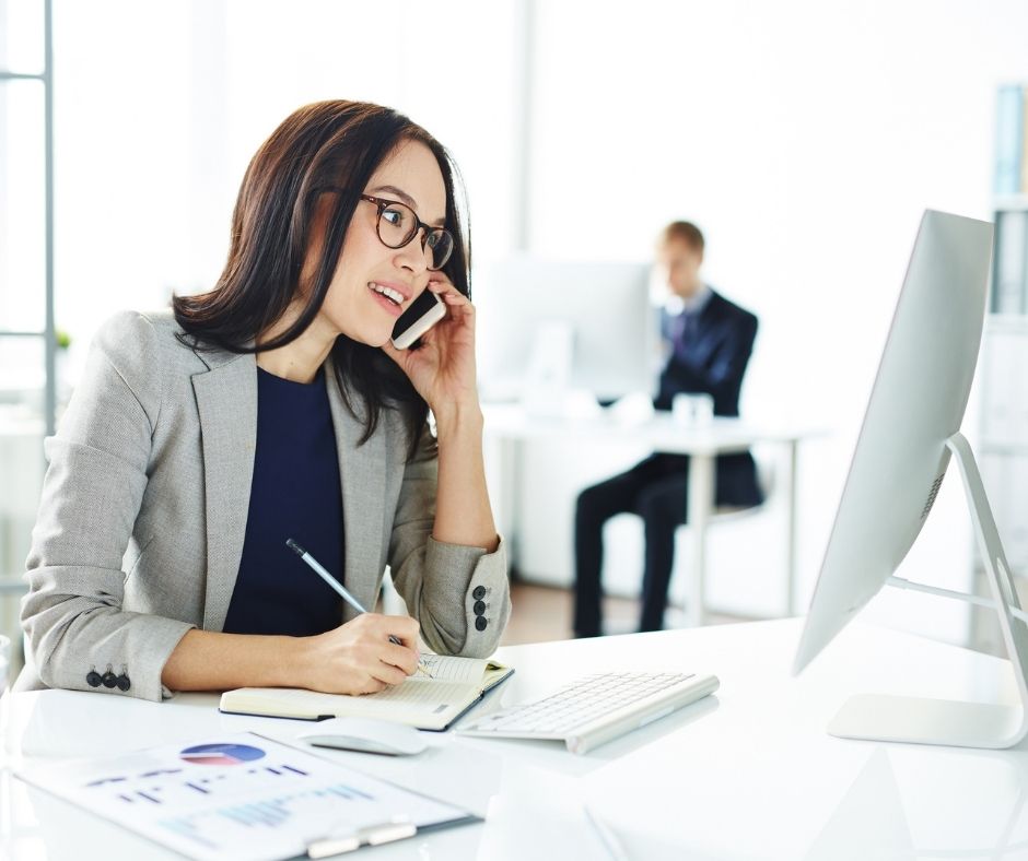 Business Broker Consultation | Woman on the phone
